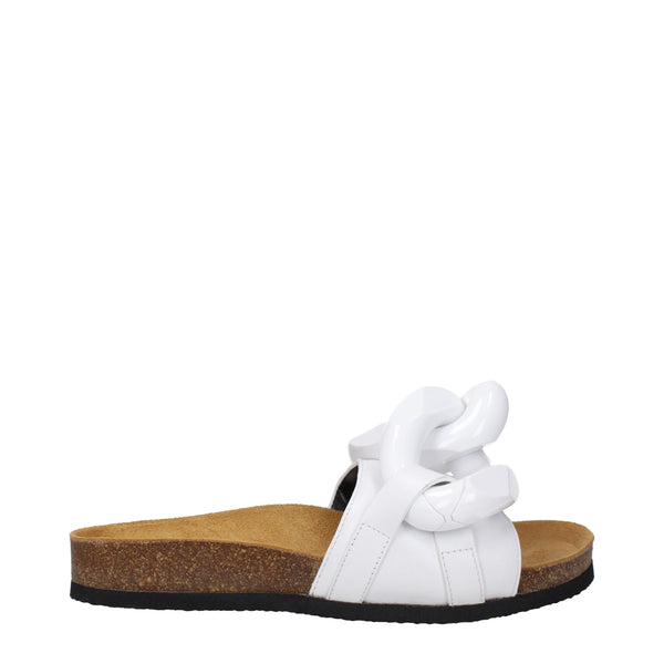 Weiße Lederslipper
