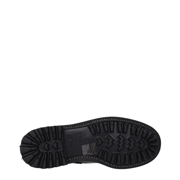 Schwarze Lederstiefeletten