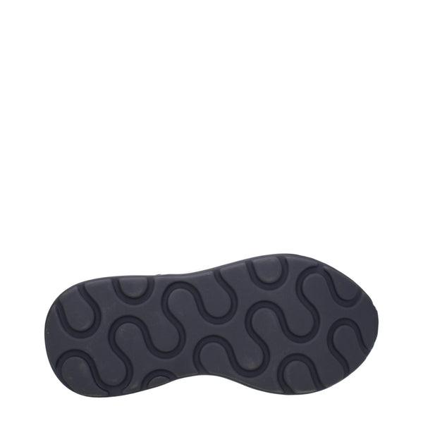 Schwarzer Stoff Chunky Sneakers