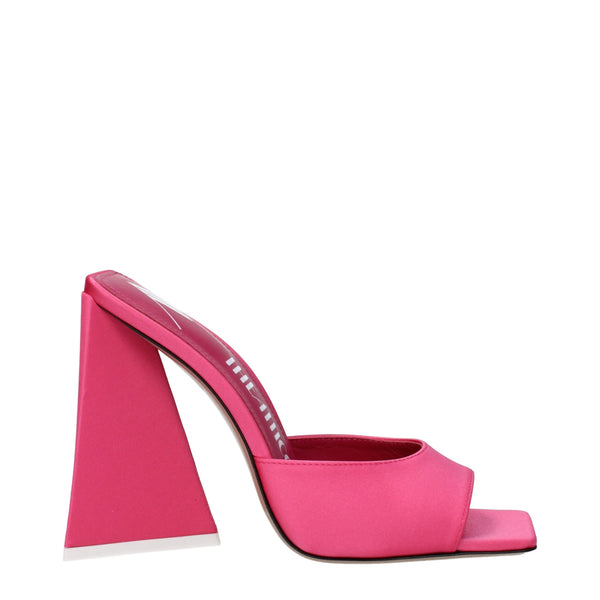 Rosa Stoff-Plateau-Sandalen