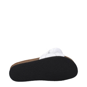 Weiße Lederslipper