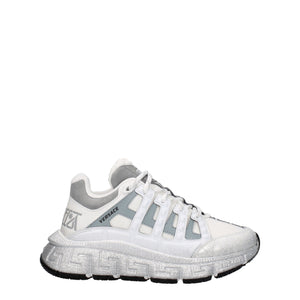 Weißer Stoff Sportliche Turnschuhe