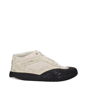 Beige Stoff Chunky Sneakers