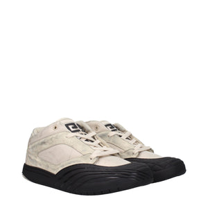 Beige Stoff Chunky Sneakers