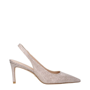 Rosa High Heels aus Stoff