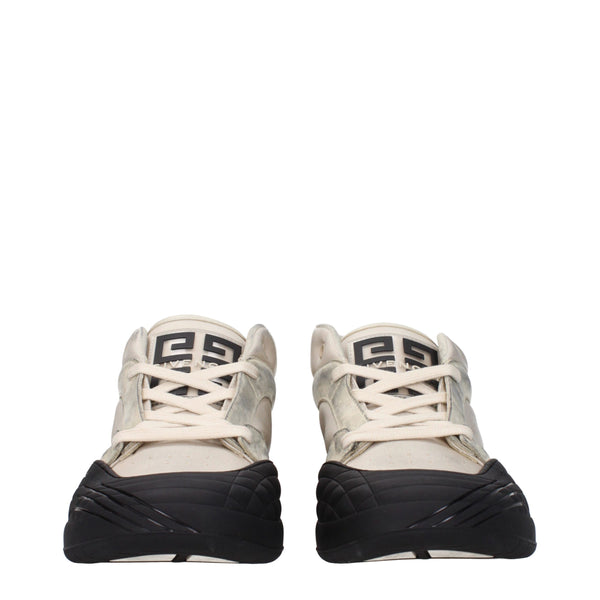 Beige Stoff Chunky Sneakers