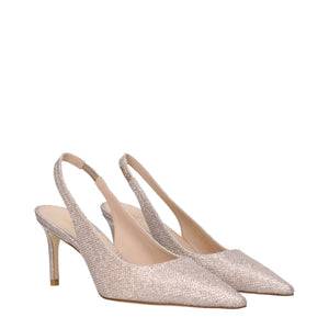 Rosa High Heels aus Stoff