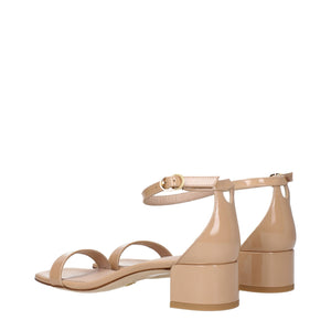 Rosa Leder-Sandalen