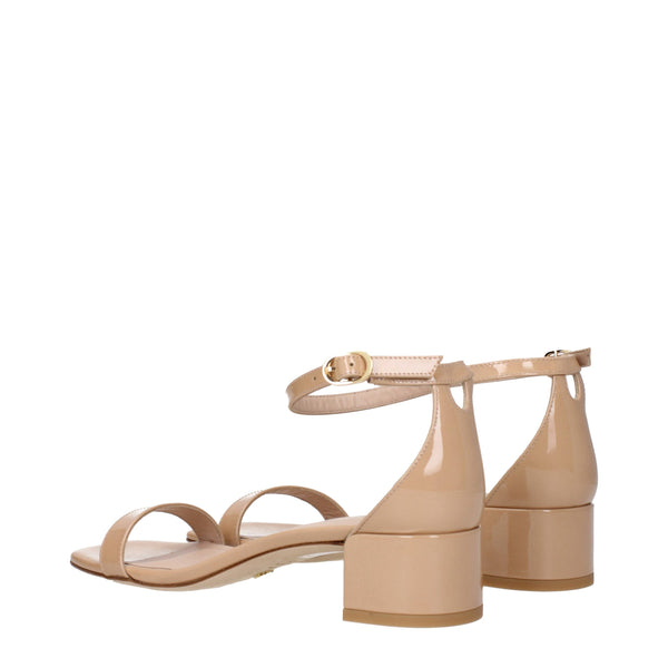Rosa Leder-Sandalen