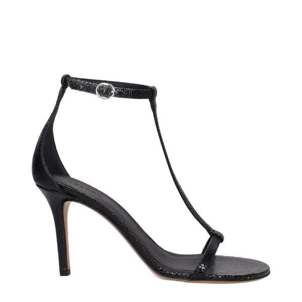 Schwarze Leder-Stilettos