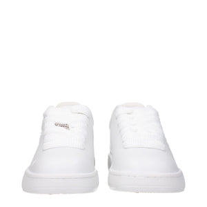 Weiße Sneakers aus Leder mit niedrigem Schaft