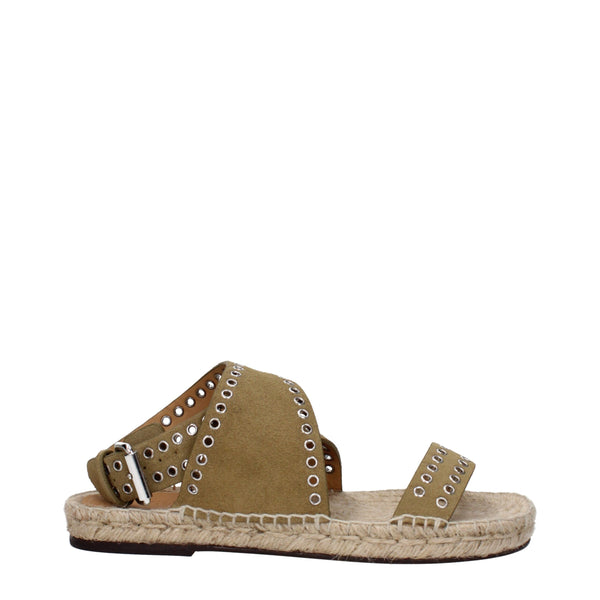 Grüne Ledersandalen