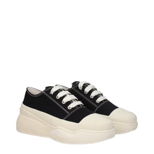 Schwarzer Stoff Chunky Sneakers