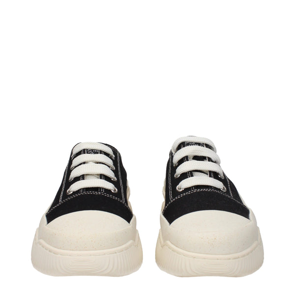 Schwarzer Stoff Chunky Sneakers
