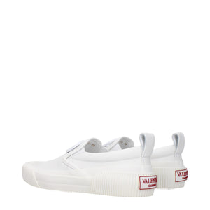 Weiße Leder Slipper