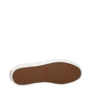 Weiße Slipper aus Stoff