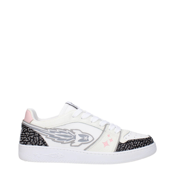 Weißes Leder Sportliche Turnschuhe