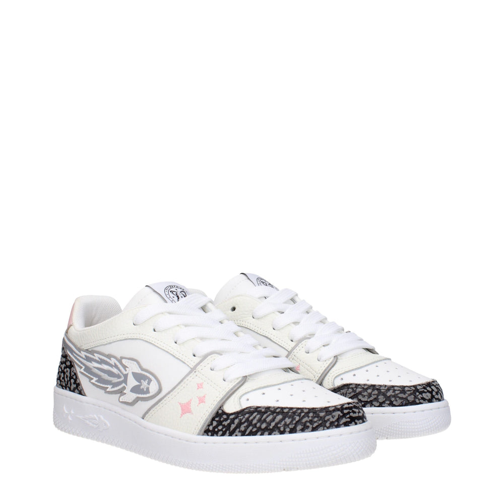 Weißes Leder Sportliche Turnschuhe