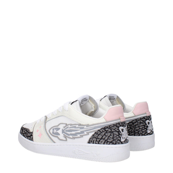 Weißes Leder Sportliche Turnschuhe