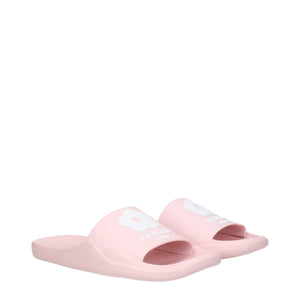 Rosa Baumwoll-Hausschuhe