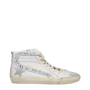 Weiße High-Top Sneakers aus Leder