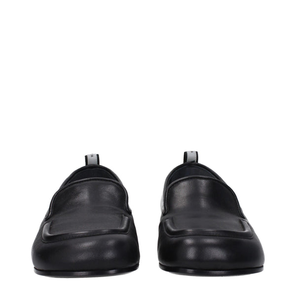 Schwarze Leder Slipper