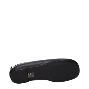 Schwarze Leder Slipper