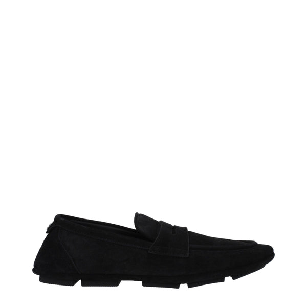 Schwarze Leder Slipper