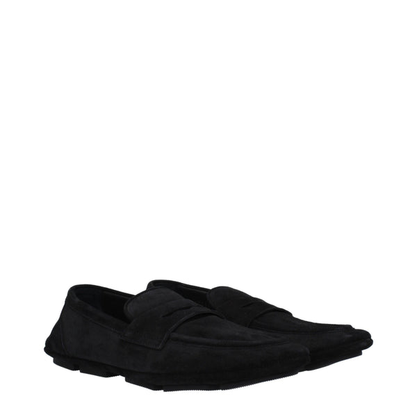 Schwarze Leder Slipper