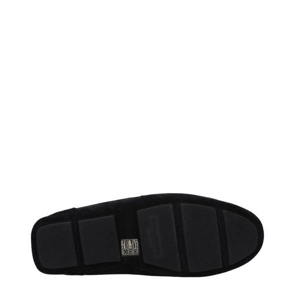 Schwarze Leder Slipper