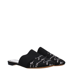 Schwarze Satin-Pantoffeln