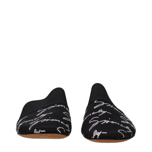 Schwarze Satin-Pantoffeln