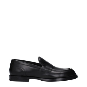 Schwarze Leder Slipper