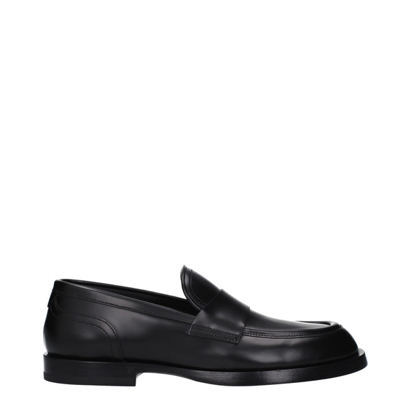Schwarze Leder Slipper