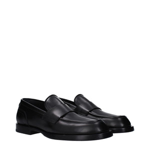 Schwarze Leder Slipper