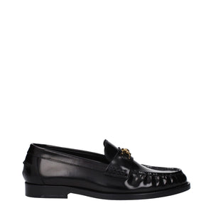 Schwarze Leder Slipper