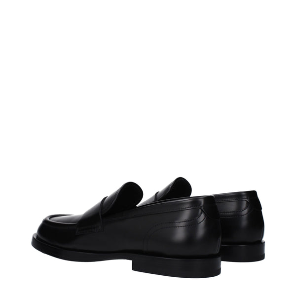 Schwarze Leder Slipper
