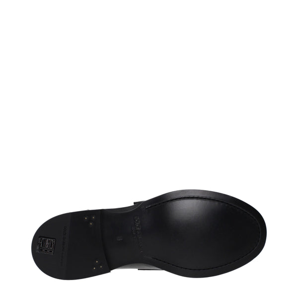 Schwarze Leder Slipper