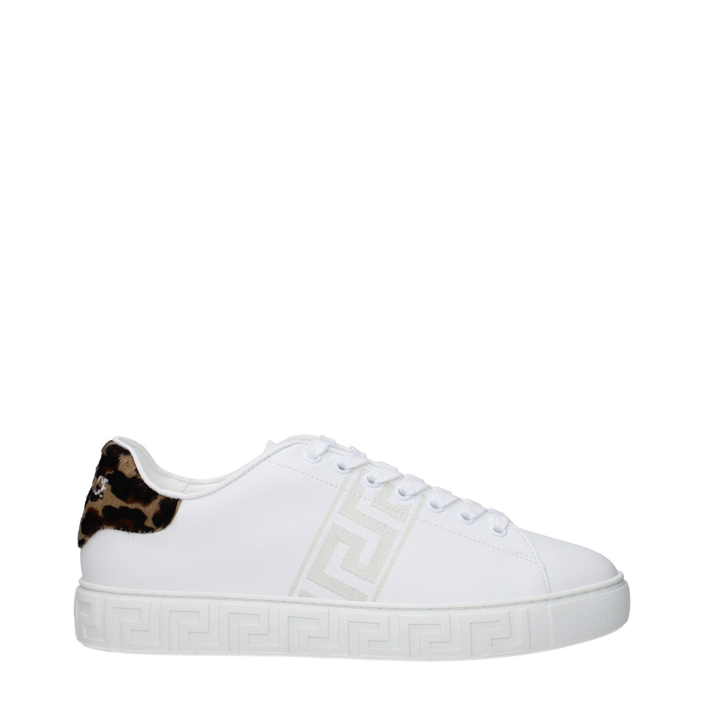 Weiße Sneakers aus Leder mit niedrigem Schaft