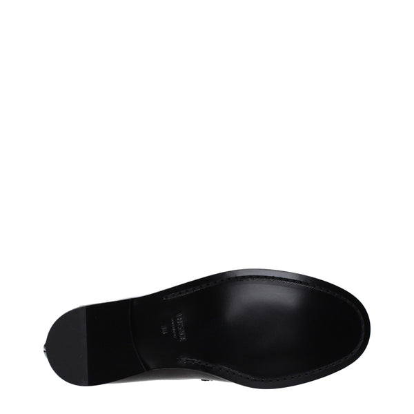 Schwarze Leder Slipper