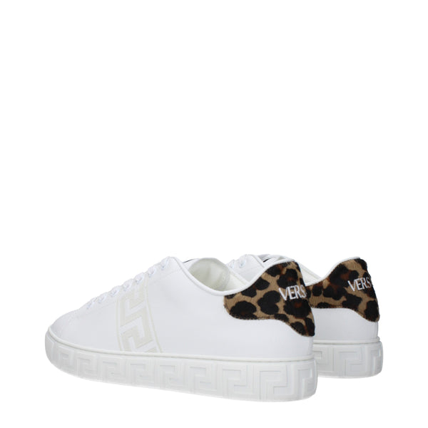 Weiße Sneakers aus Leder mit niedrigem Schaft