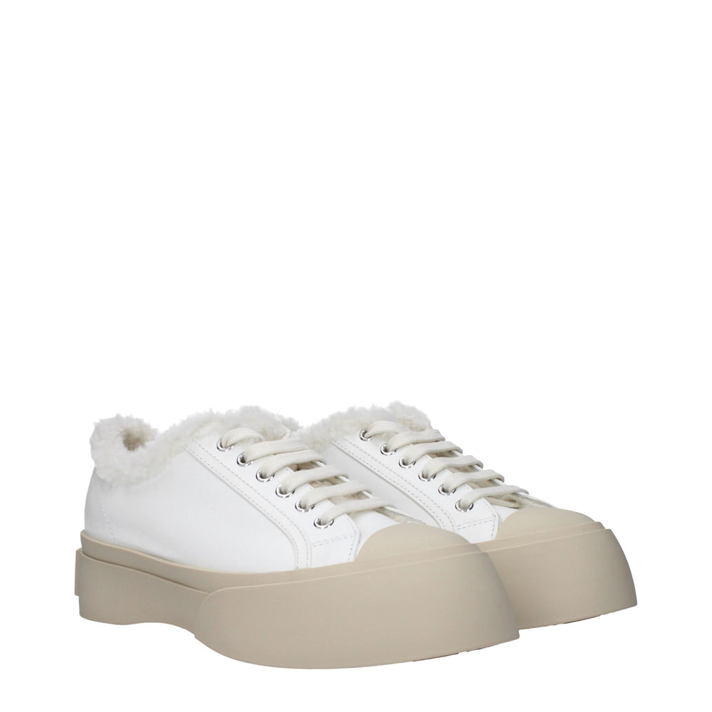 Weiße Leder-Sneaker mit niedrigem Schaft