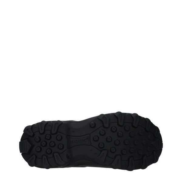 Schwarze Baumwollstiefeletten