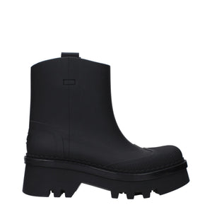 Schwarze Baumwollstiefeletten