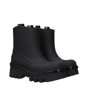 Schwarze Baumwollstiefeletten