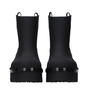 Schwarze Baumwollstiefeletten