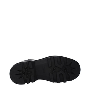 Schwarze Baumwollstiefeletten