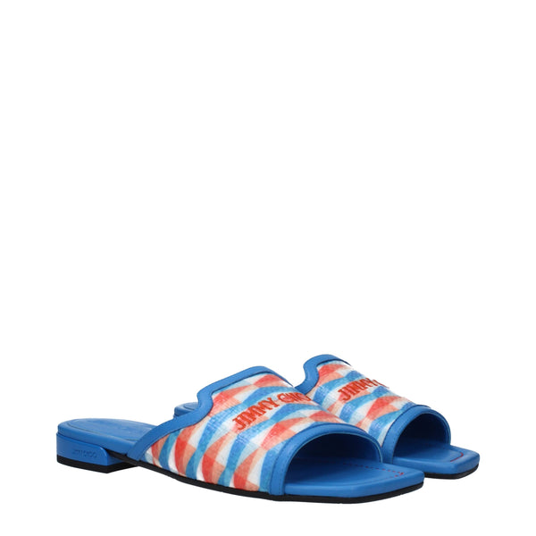 Hellblaue Stoff-Pantoffeln