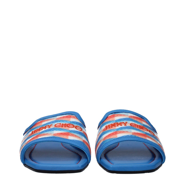 Hellblaue Stoff-Pantoffeln