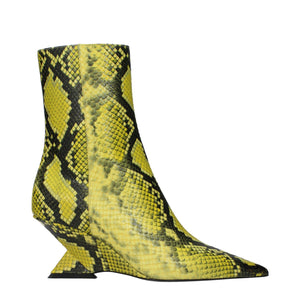 Gelbe Lederstiefeletten